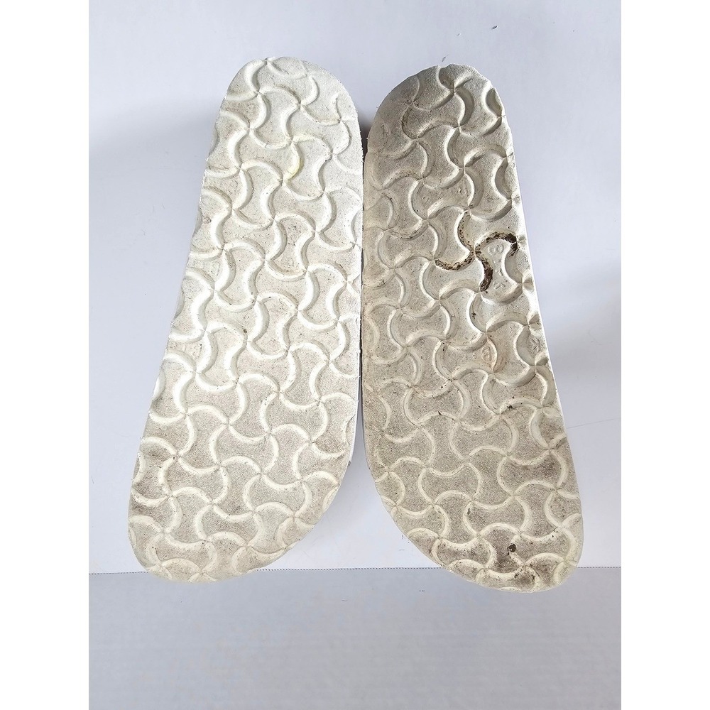 Birkenstock Arizona White Leather Two Strap Sandals Unisex EUC SZ 38 - Picture 9 of 10